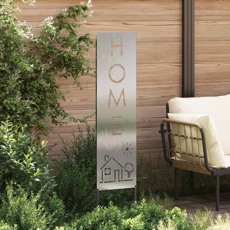 Afbeelding laden in galerijviewer, Vidaxl tuin privacy screen fretwerk zilver 32 x 140 cm roestvrij staal
