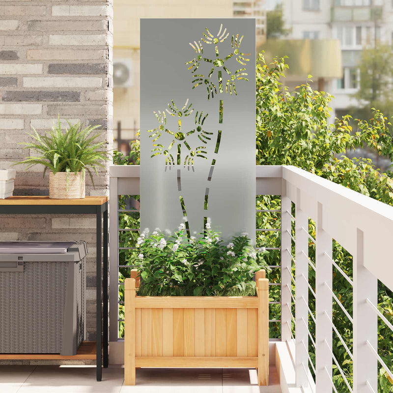 Afbeelding laden in galerijviewer, Vidaxl tuin privacy screen zilver 50 x 140 cm gegalvaniseerd staal
