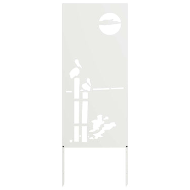 Vidaxl tuin privacy screen fretwerk wit 50 x 140 cm koudgewalst staal