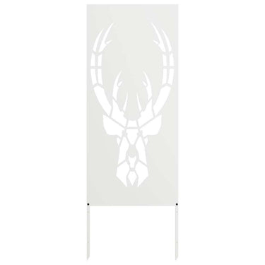 Vidaxl tuin privacy screen wit 50 x 140 cm koudgewalst staal