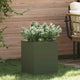Vidaxl tuin bloempot olijf groen 32 x 32 x 40 cm koudgewalst staal
