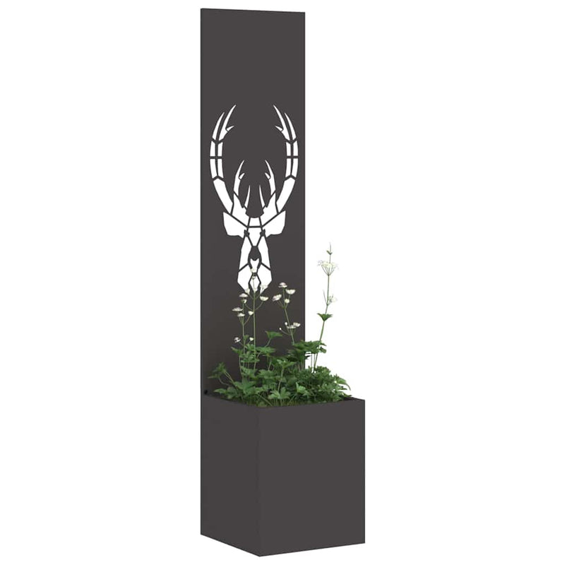 Afbeelding laden in galerijviewer, Vidaxl tuin privacy screen zwart 32 x 32 x 150 cm koudgewalst staal
