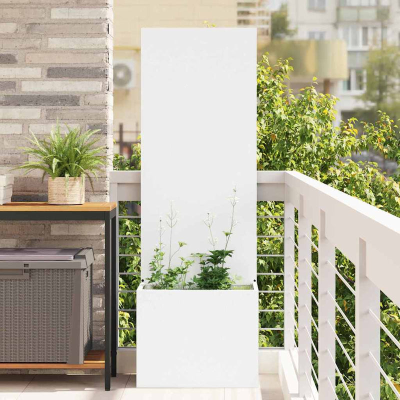 Afbeelding laden in galerijviewer, Vidaxl tuin privacy screen wit 50 x 32 x 150 cm koudgewalst staal
