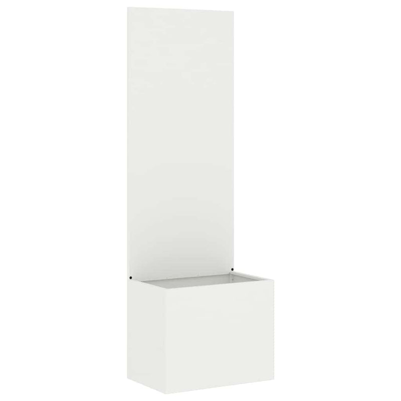 Afbeelding laden in galerijviewer, Vidaxl tuin privacy screen wit 50 x 32 x 150 cm koudgewalst staal
