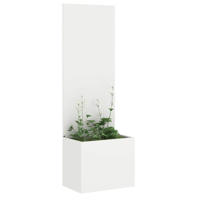 Afbeelding laden in galerijviewer, Vidaxl tuin privacy screen wit 50 x 32 x 150 cm koudgewalst staal
