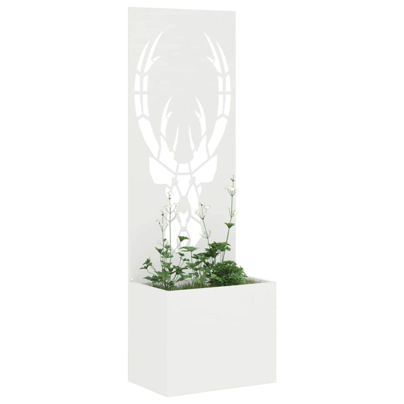 Afbeelding laden in galerijviewer, Vidaxl tuin privacy screen wit 50 x 32 x 150 cm koudgewalst staal
