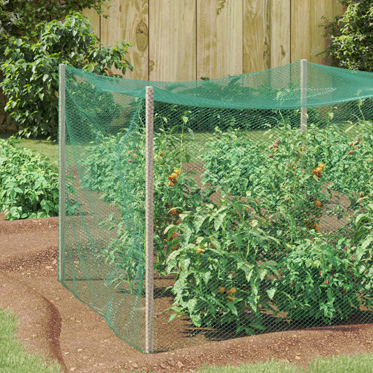 Vidaxl vogel beschermnet groen 2 x 25 m polyetheen