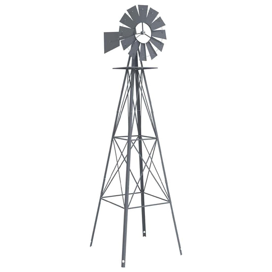Vidaxl windmolen grijs 84 x 68 x 245 cm ijzer