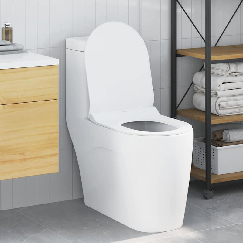 Afbeelding laden in galerijviewer, Vidaxl toiletzitting verstelbaar wit 50 x 36,5 x 5 cm polypropyleen
