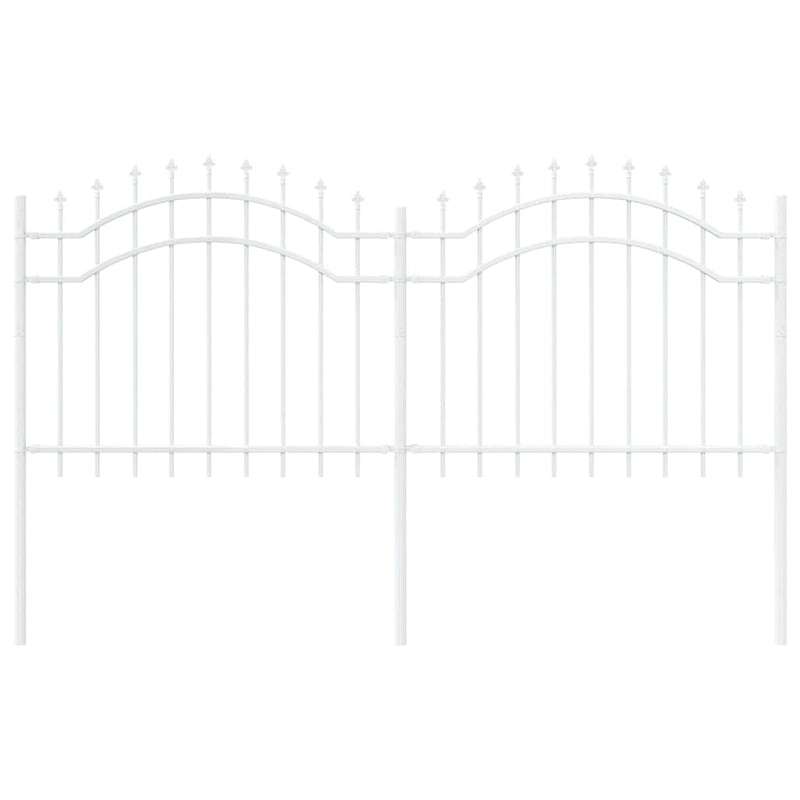 Afbeelding laden in galerijviewer, Vidaxl tuinhek woerden 240 x 140 cm poedergecoat staal wit
