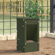 Vidaxl konijnenvoer olijf groen 12,5 x 12,5 x 25 cm koudgewalst staal