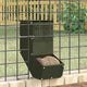 Vidaxl konijnenvoer olijf groen 12,5 x 26 x 28,5 cm koudgewalst staal