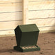 Vidaxl kip voerbak olijf groen 30 x 30 x 39 cm koudgewalst staal