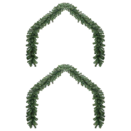 Vidaxl kerstkrans 2 pcs groen 20 m pvc