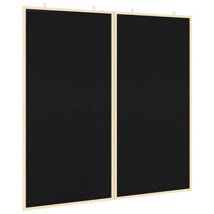 Vidaxl bulletinbord zwart 100 x 100 x 1,4 cm massief grenenhout