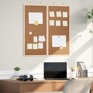Vidaxl bulletinbord 80 x 80 x 1.4 cm massief grenenhout bruin