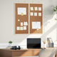 Vidaxl bulletinbord 80 x 80 x 1.4 cm massief grenenhout bruin