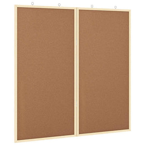 Vidaxl bulletinbord 80 x 80 x 1.4 cm massief grenenhout bruin