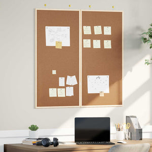 Vidaxl bulletinbord 100 x 100 x 1,4 cm massief grenenhout bruin
