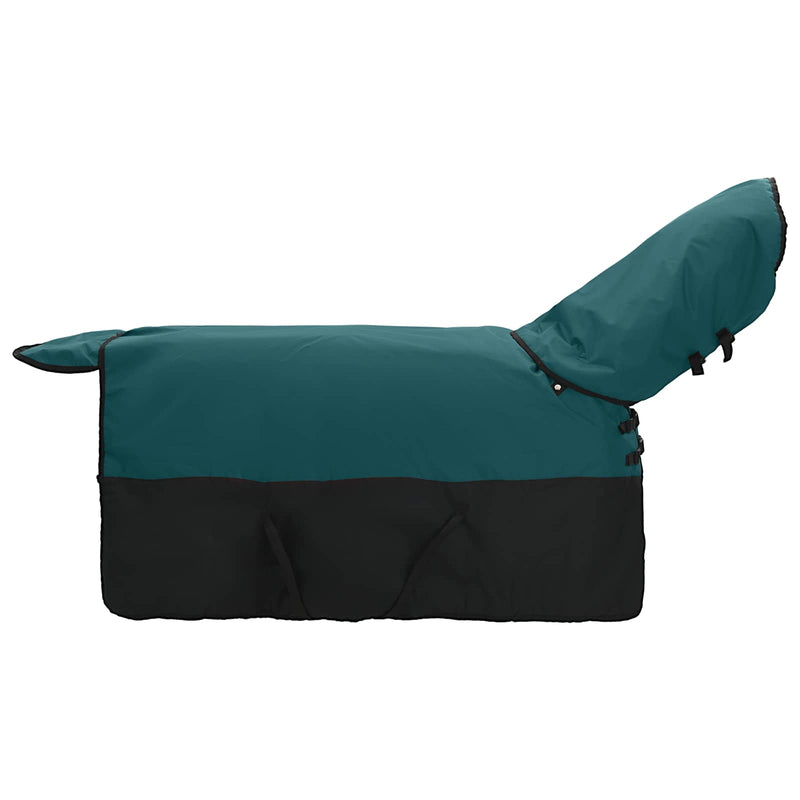 Afbeelding laden in galerijviewer, Vidaxl paardendeken donkergroen en zwart 125 cm polyester
