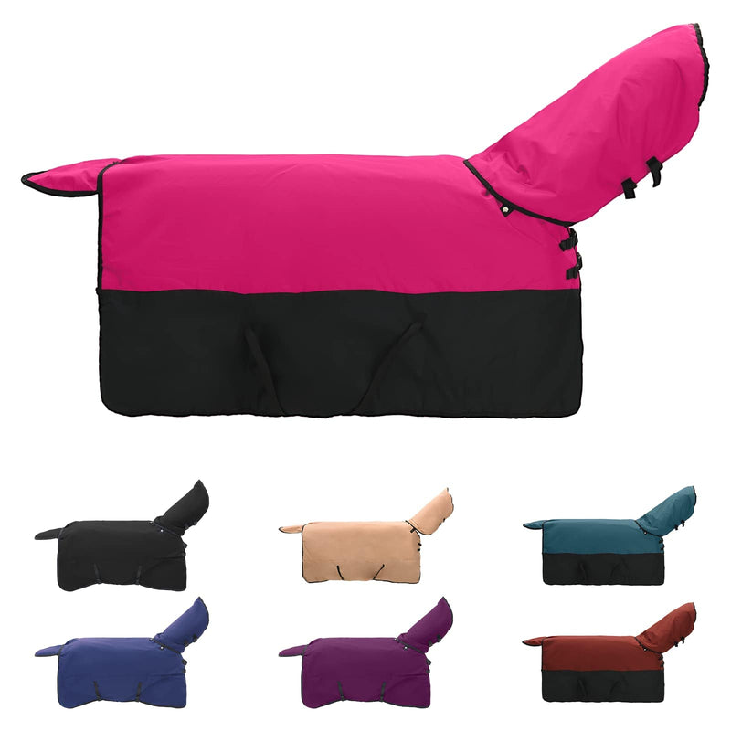 Afbeelding laden in galerijviewer, Vidaxl paardendeken roze en zwart 85 cm polyester
