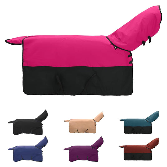 Vidaxl paardendeken roze en zwart 85 cm polyester