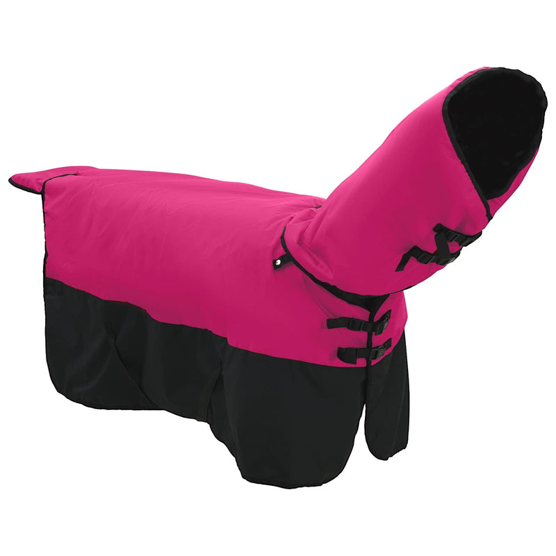 Afbeelding laden in galerijviewer, Vidaxl paardendeken roze en zwart 155 cm polyester
