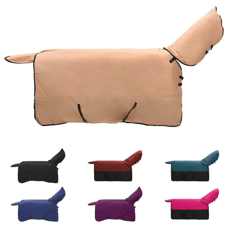 Afbeelding laden in galerijviewer, Vidaxl paardendeken cappuccino 105 cm polyester
