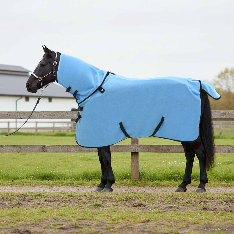 Afbeelding laden in galerijviewer, Vidaxl paardendeken volledige aqua polyester
