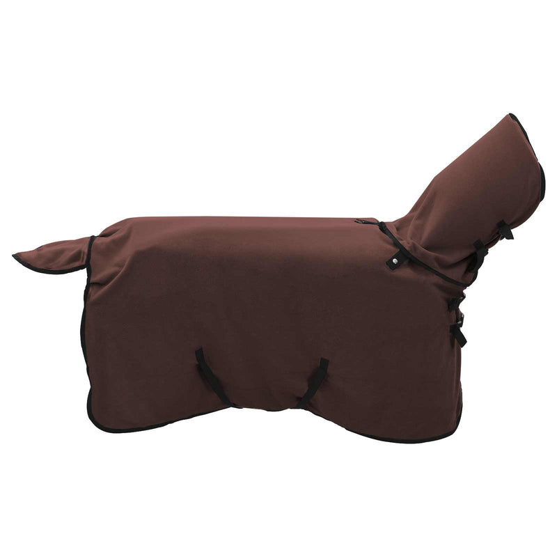 Afbeelding laden in galerijviewer, Vidaxl paardendeken volledig donkerbruin 85 cm polyester fleece
