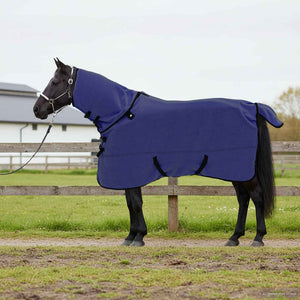 Vidaxl paardendeken marineblauw 125 cm polyester fleece