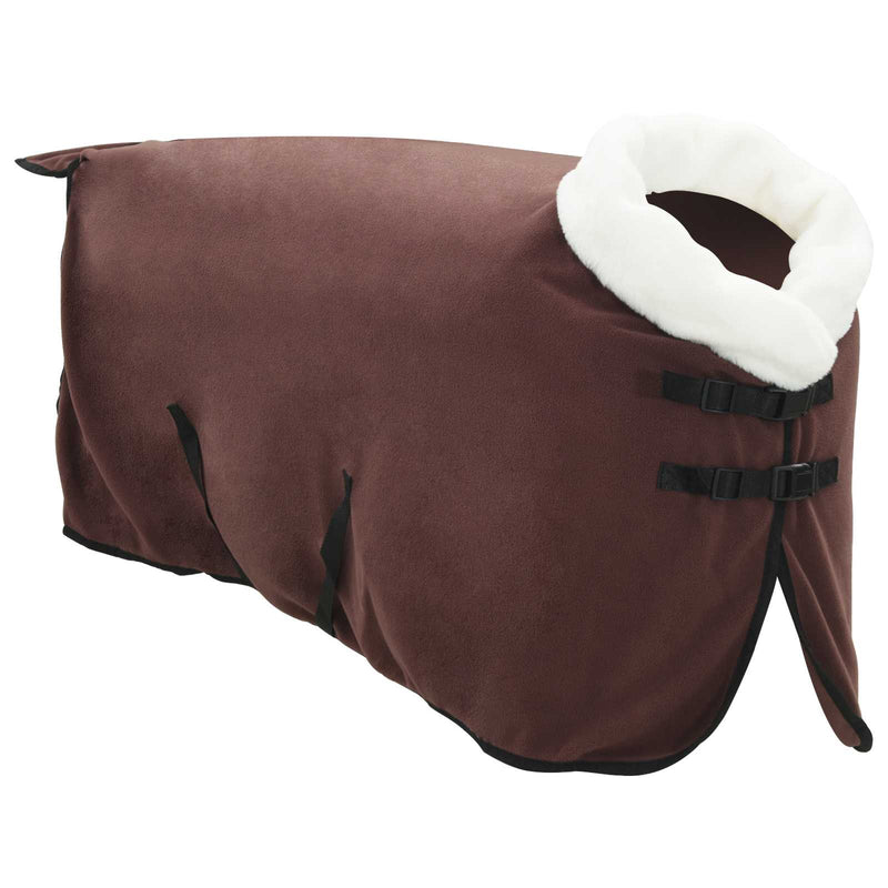Afbeelding laden in galerijviewer, Vidaxl paardendeken volledig donkerbruin 105 cm polar fleece
