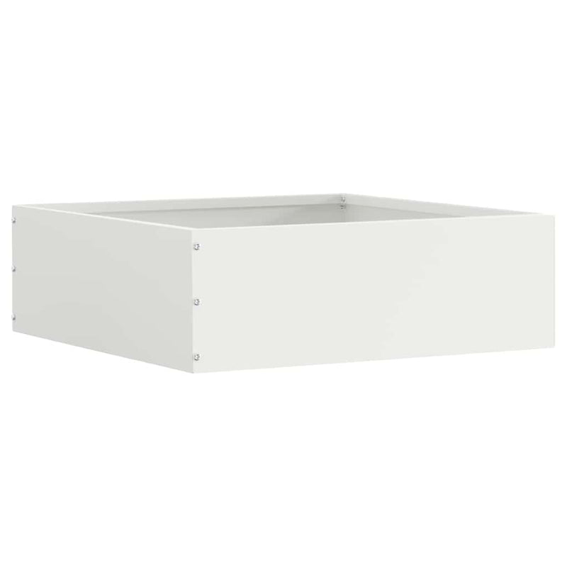 Afbeelding laden in galerijviewer, Vidaxl tuinrand wit 40 x 40 x 13 cm staal
