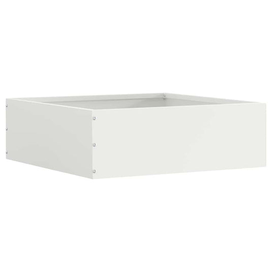 Vidaxl tuinrand wit 40 x 40 x 13 cm staal