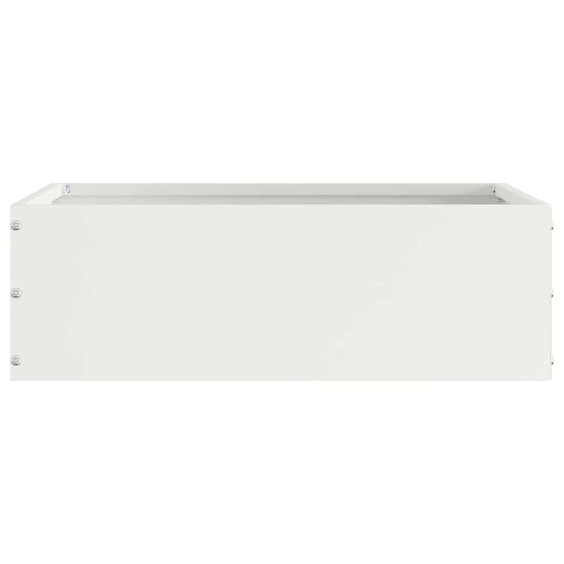 Afbeelding laden in galerijviewer, Vidaxl tuinrand wit 40 x 40 x 13 cm staal
