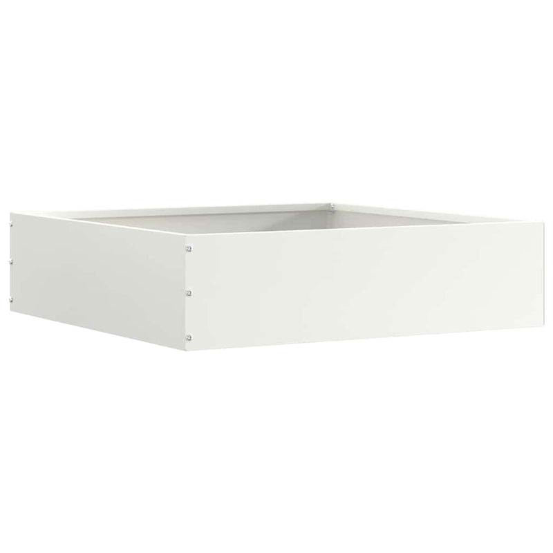 Afbeelding laden in galerijviewer, Vidaxl tuinrand wit 50 x 50 x 13 cm staal
