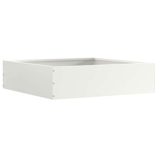 Vidaxl tuinrand wit 50 x 50 x 13 cm staal