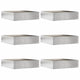 Vidaxl tuinrand 6 pcs zilver 50 x 50 x 13 cm roestvrij staal