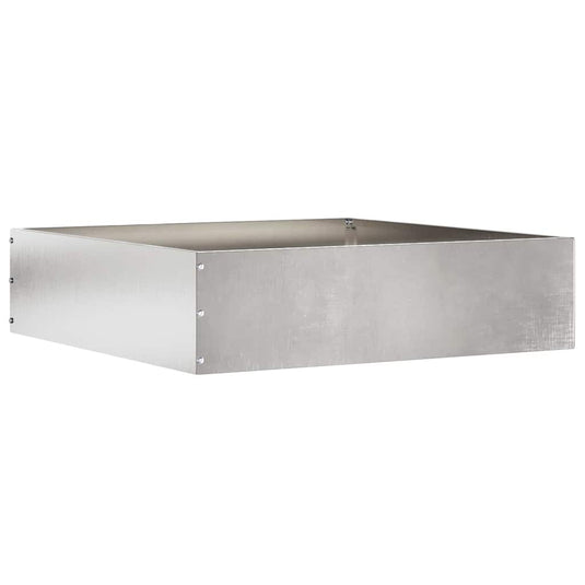 Vidaxl tuinrand 6 pcs zilver 50 x 50 x 13 cm roestvrij staal
