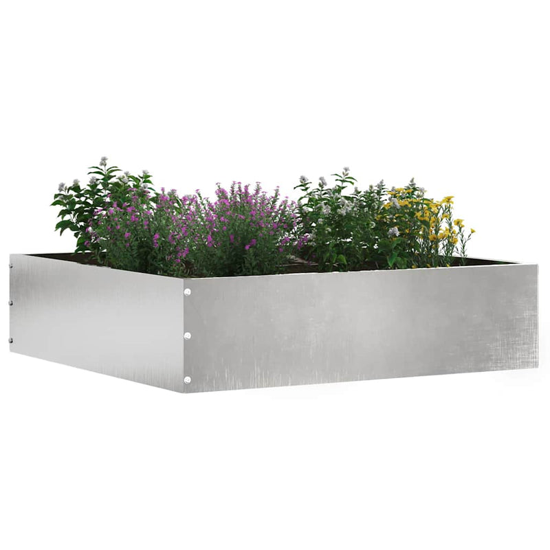 Afbeelding laden in galerijviewer, Vidaxl tuinrand 6 pcs zilver 50 x 50 x 13 cm roestvrij staal
