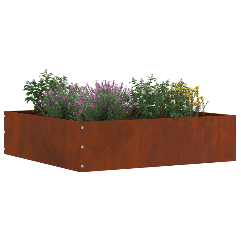 Afbeelding laden in galerijviewer, Vidaxl tuinrand roestig 50 x 50 x 13 cm cortenstaal
