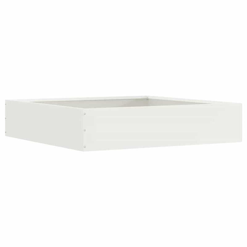 Afbeelding laden in galerijviewer, Vidaxl tuinrand wit 60 x 60 x 13 cm staal
