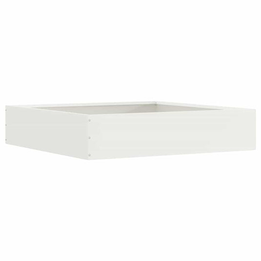 Vidaxl tuinrand wit 60 x 60 x 13 cm staal