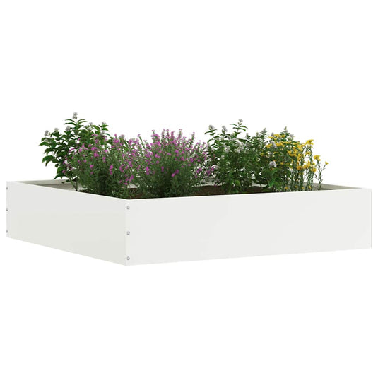 Vidaxl tuinrand 6 pcs wit 60 x 60 x 13 cm staal