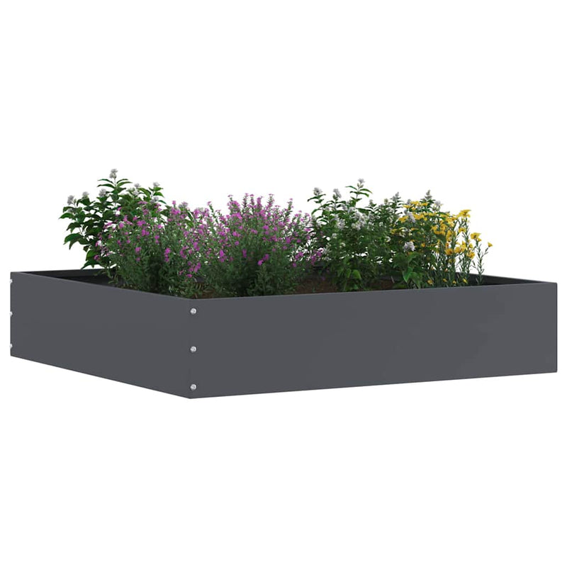 Afbeelding laden in galerijviewer, Vidaxl gazonrand 60 x 60 x 13 cm staal antraciet
