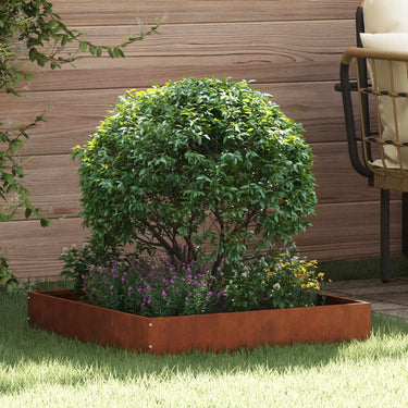 Vidaxl tuinrand roestig 60 x 60 x 13 cm cortenstaal