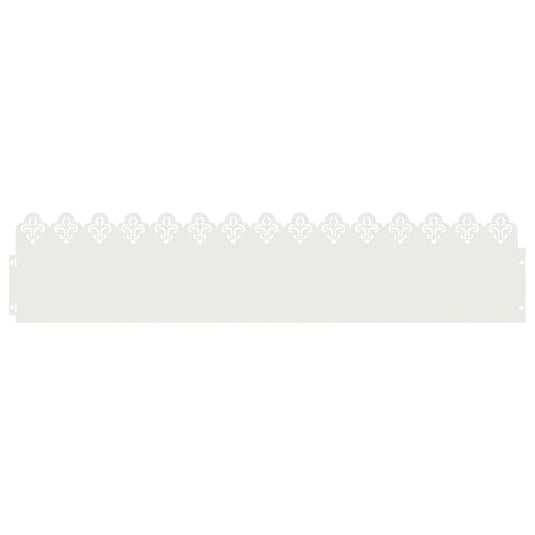 Vidaxl gazonranden 30 pcs wit 103 x 0,05 x 22 cm staal