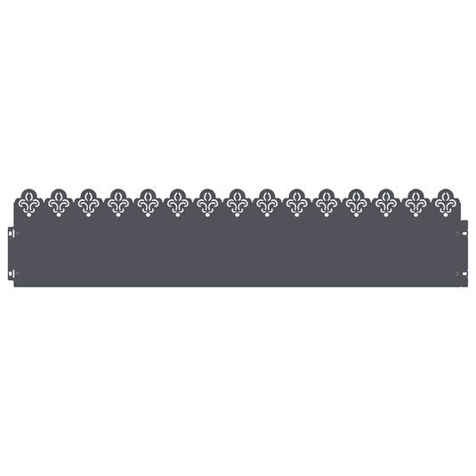 Vidaxl gazonranden 20 pcs antraciet 103 x 0,05 x 22 cm staal