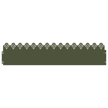 Vidaxl gazonranden 20 pcs olijf groen 103 x 0,05 x 22 cm staal