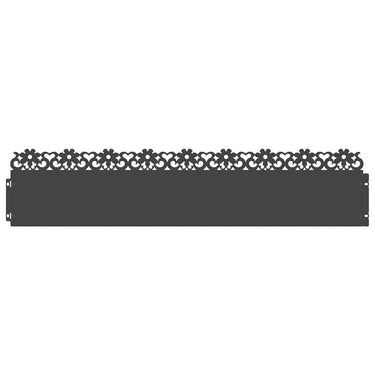 Vidaxl gazonranden 20 pcs zwart 103 x 0,05 x 22 cm staal